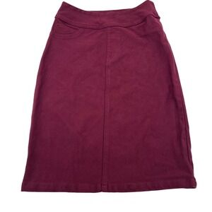 The Main Street Exchange Womens Burgundy Skirt Size 2 Cotton/Nylon Blend